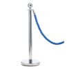 Pedestal organizador de fila com corda azul Multfluxo para locais clássicos, luxuosos, hotéis, convenções, eventos empresariais