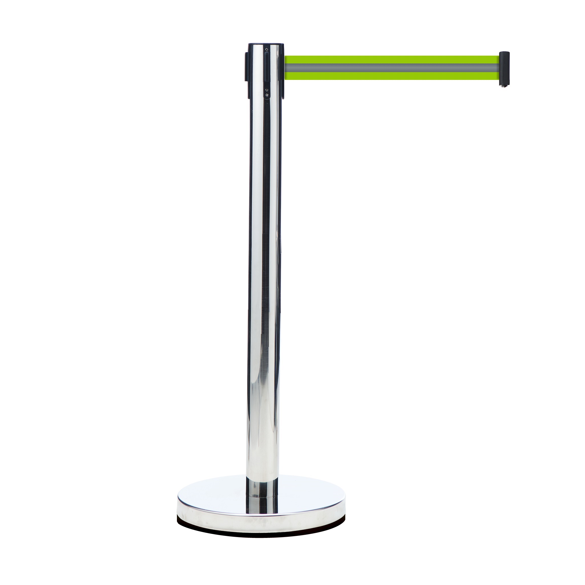 Pedestal organizador de fila com fita refletiva verde Multfluxo
