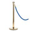 Pedestal organizador de fila dourado com corda azul Multfluxo