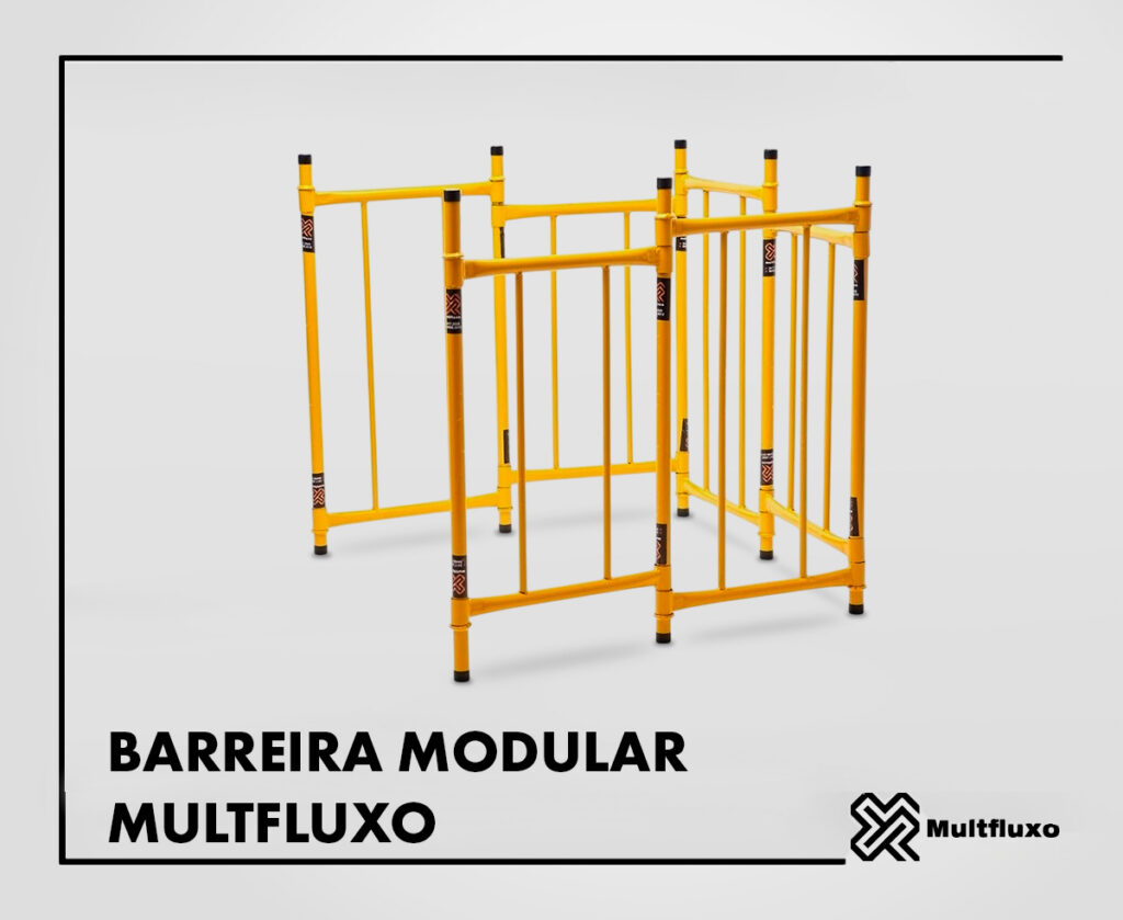 Barreira Modular Multfluxo: Resistência em Aço e Praticidade na Proteção Coletiva 